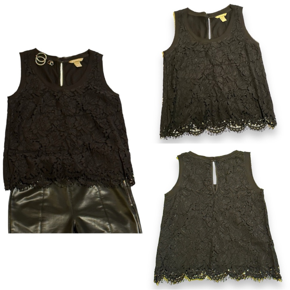 ‼️💸⬇️*EUC* Stunning Banana Republic Black Lace Sleeveless Top | X-Small